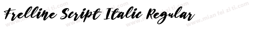Frelline Script Italic Regular字体转换